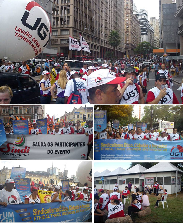 UGT fortalece marcha dos povos na abertura do Fórum Social Temático