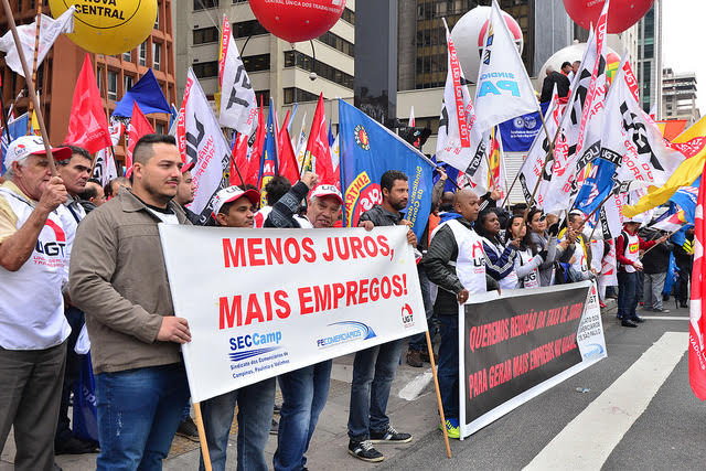 União marca a luta das centrais sindicais contra o aumento da taxa Selic